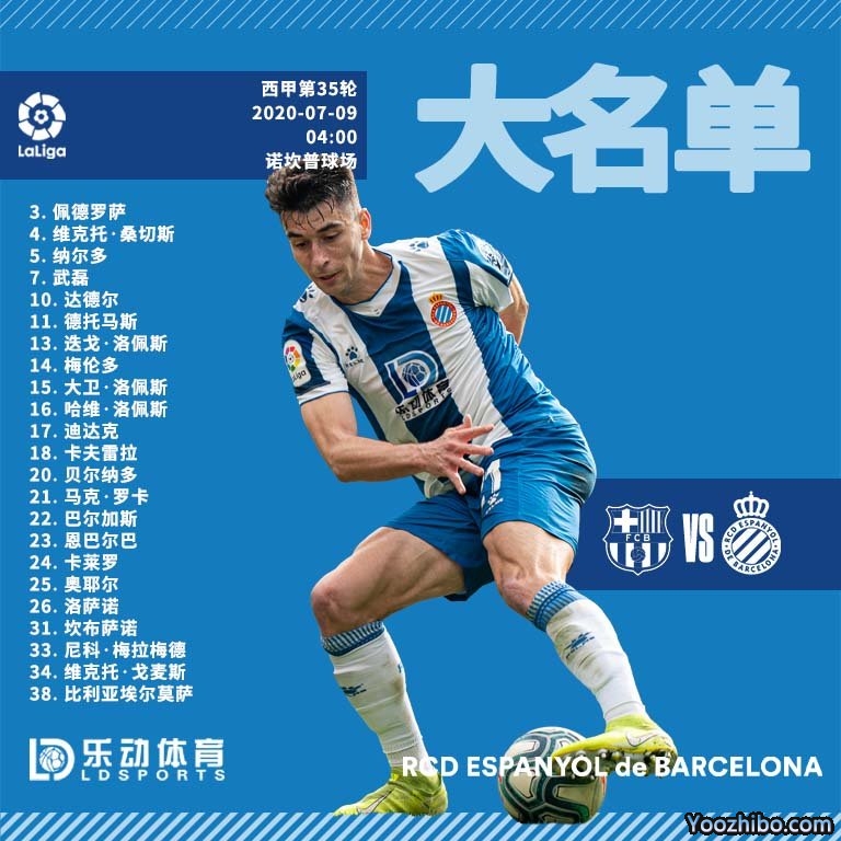西班牙人vs<a href=/zuqiubs/barcelona/ target=_blank class=infotextkey>巴萨</a>大名单